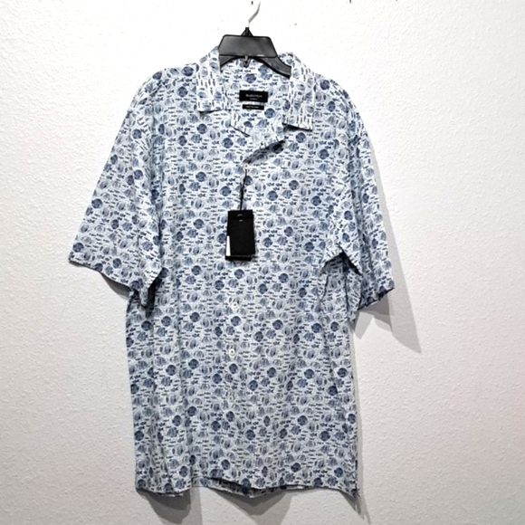 Bugatchi Jackson Fish Print Short Sleeve Shirt - Picture 5 of 12